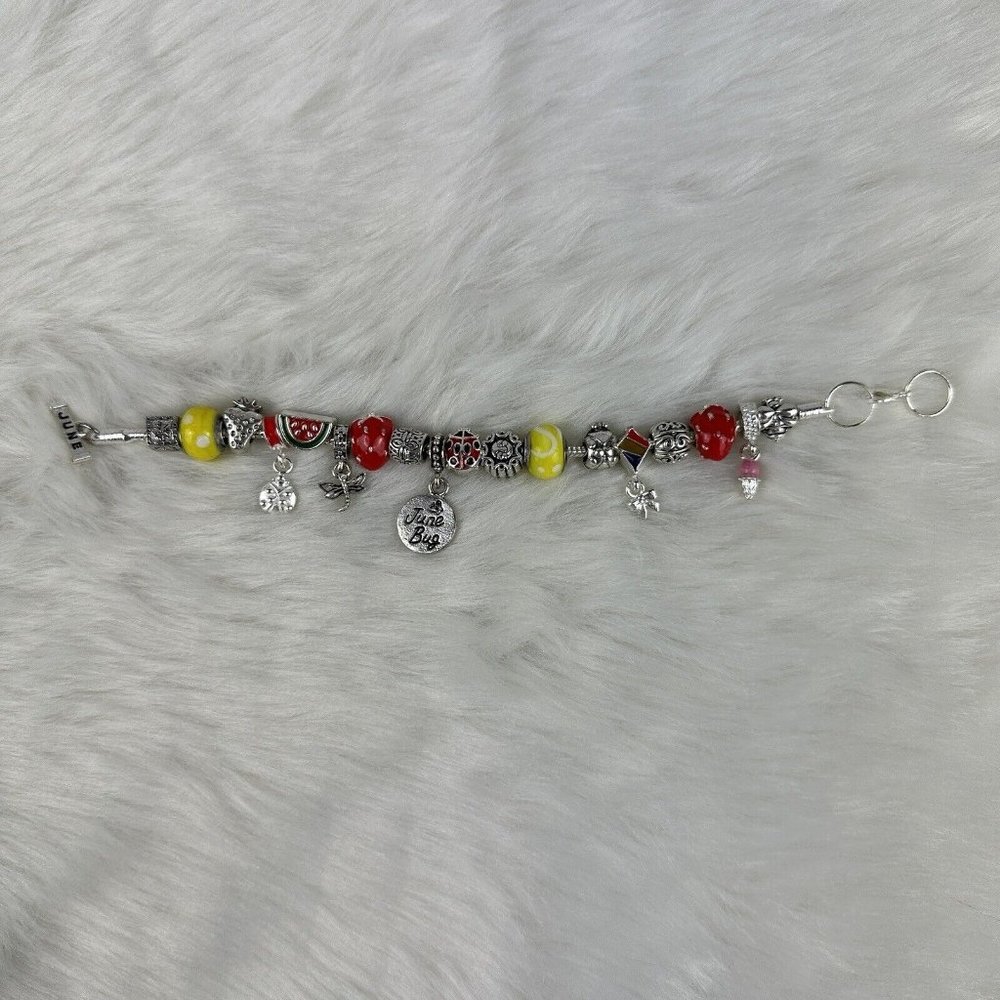 Willabee and Ward Monthly Charm Bracelet June Summer Watermelon Ladybug
